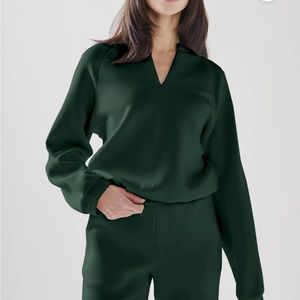 Leze the Label Athena Sweatshirt in Pine